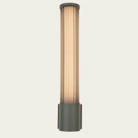 Fluted Cylindrical Outdoor LED Wall Light, Grey, IP54 - Image 3