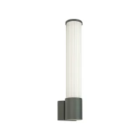 Fluted Cylindrical Outdoor LED Wall Light, Grey, IP54 - Image 2