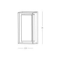 Outdoor Wall Light E27 15W Grey IP54 - Image 3