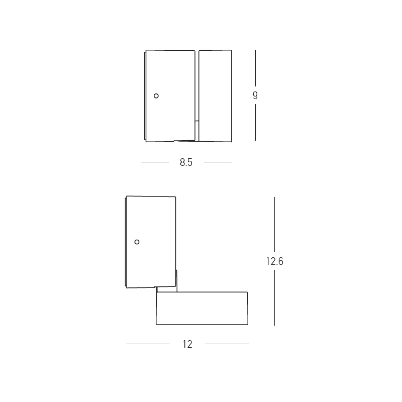 Adjustable Outdoor LED Wall Light 6W 3000K IP65