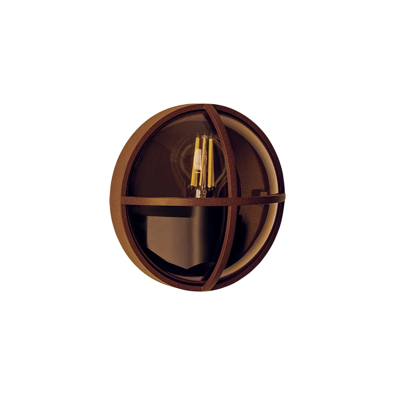 Outdoor Wall Light E27 IP65, Brown, Ø17.7cm