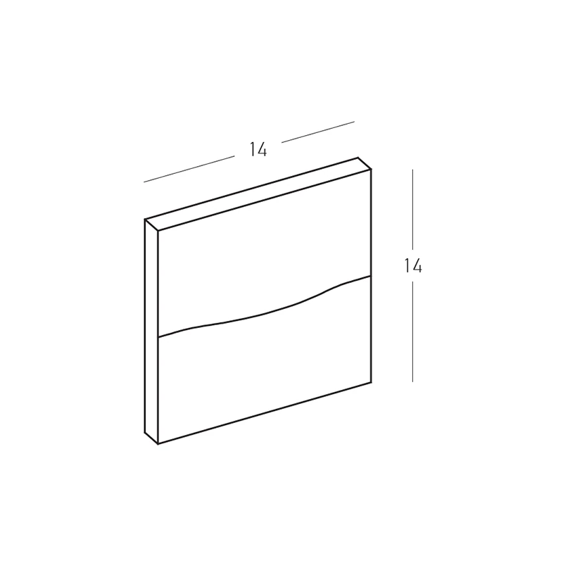 White Square LED Step Light