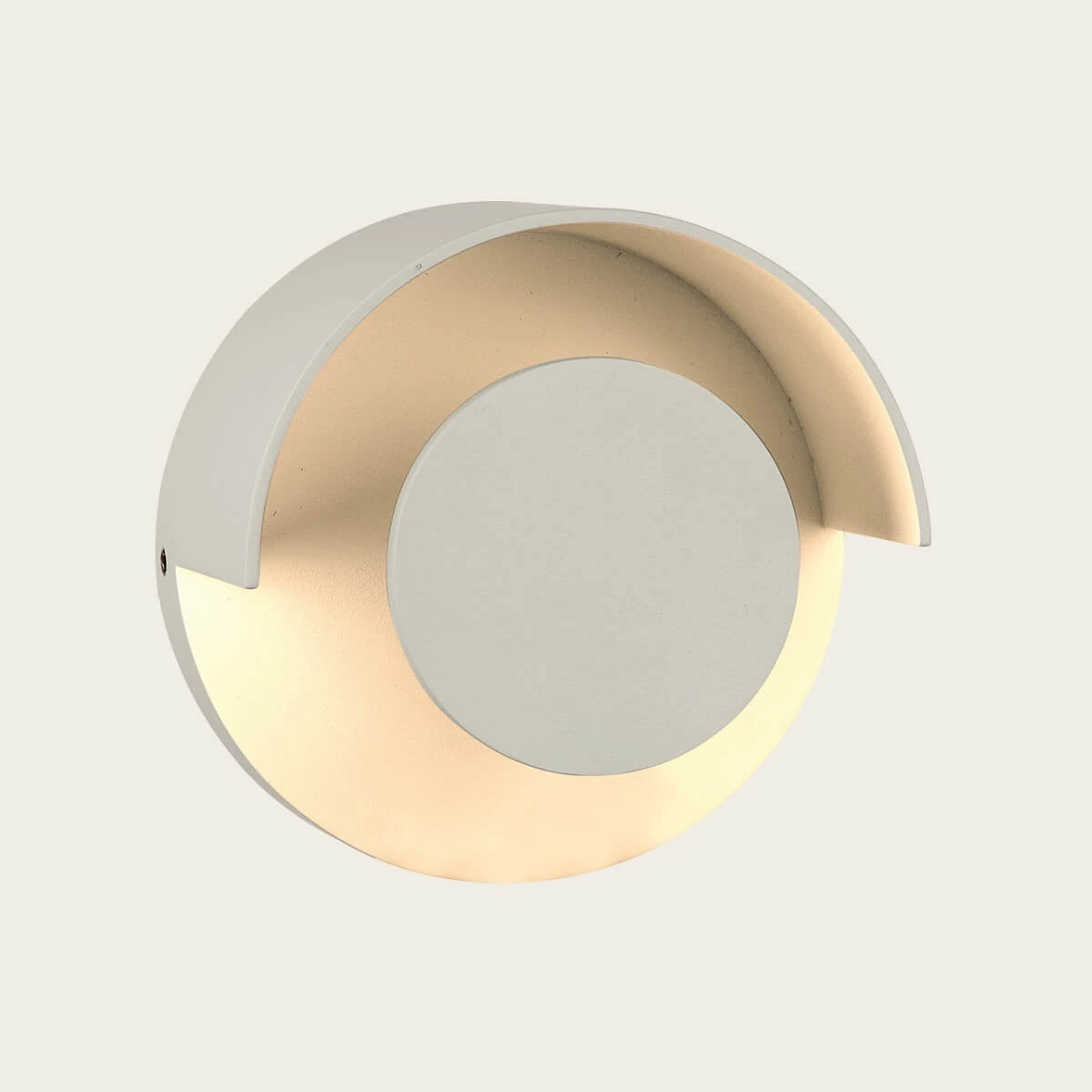 White Curved Outdoor Wall Light G9 IP65, Surface Mount