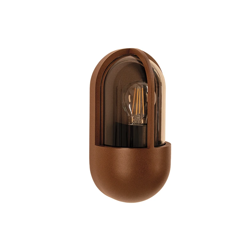 Brown Outdoor Wall Light E27 IP65