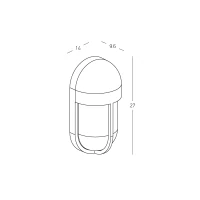 Brown Outdoor Wall Light E27 IP65 - Image 2