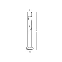 Lauko pastatomas LED šviestuvas 6W 3000K IP65, juodas, 60cm - Nuotrauka 4