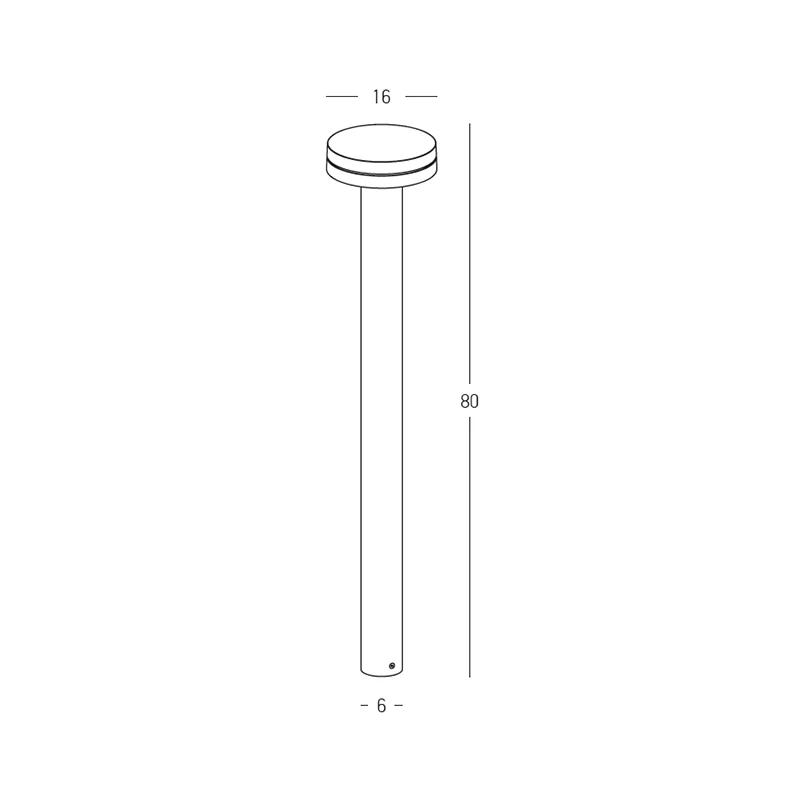 Brown LED Bollard Light, CCT, IP65, 80cm