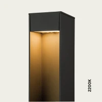Bollard Light LED 12W CCT IP65, Grey, 9x6.6x60 cm - Image 3