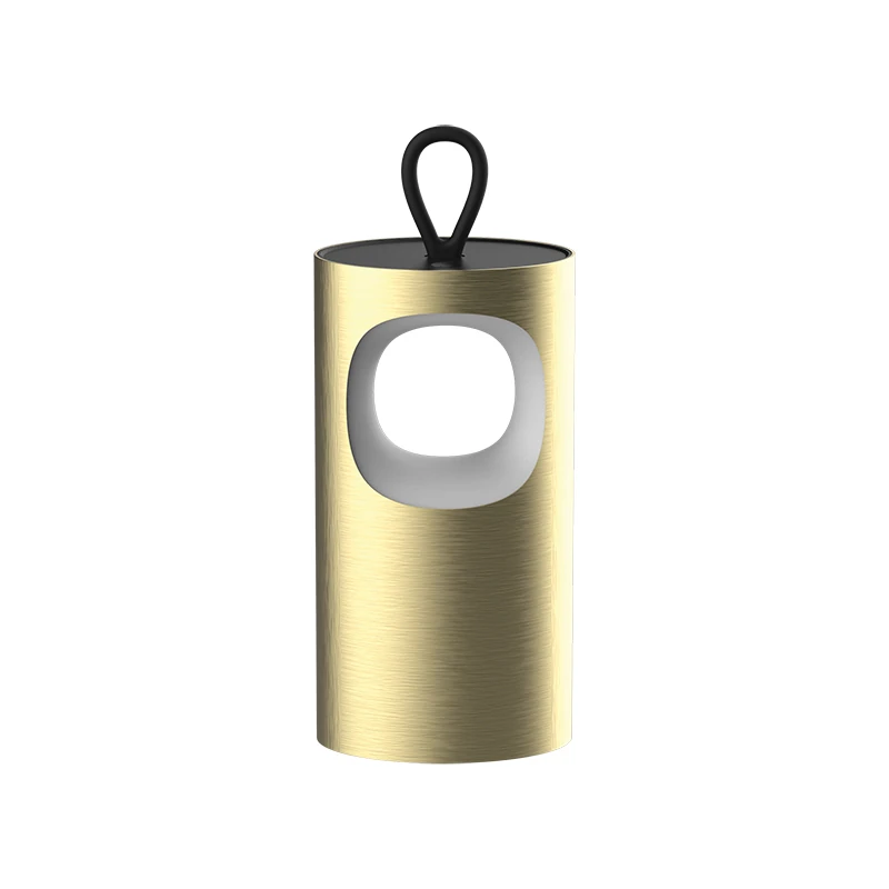 Brushed Gold Portable LED Table Lamp, IP44, Touch Dimming