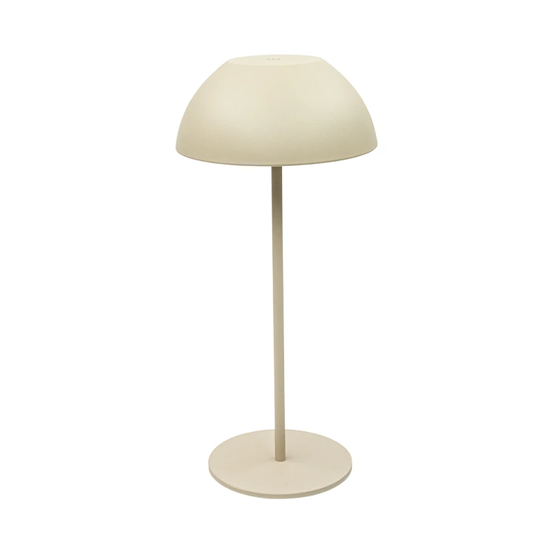 Smėlio spalvos nešiojamas LED stalinis šviestuvas, 28 cm, su lietimo dimeriu