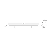 LED Sienų Apšvietimo Šviestuvas 36W 3000K IP65, Pilkas, 100cm - Nuotrauka 4