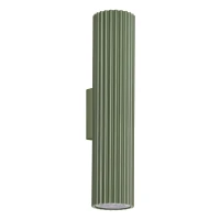 Wall lamp 30 cm – cylindrical, olive green, DALI/PUSH DIMM - Image 1