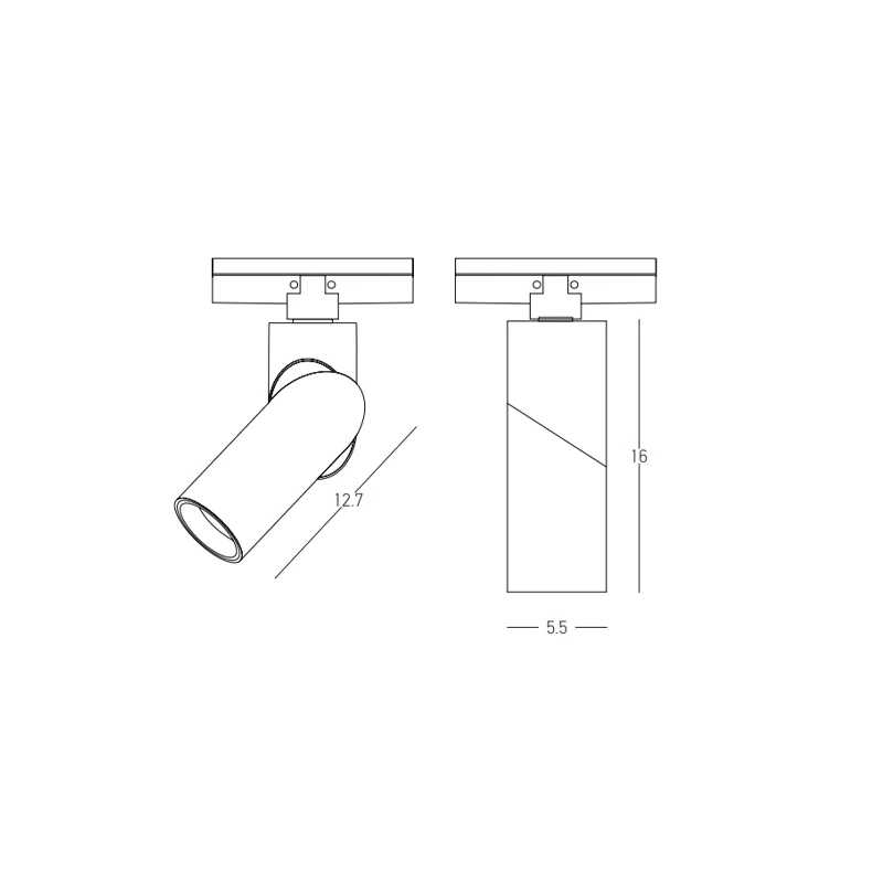 3-Phase Track Spot, GU10, Matt Black, Adjustable