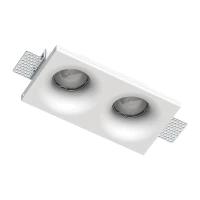 Trimless Gypsum Recessed Spot 2xGU10, White - Image 2