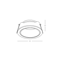 Recessed Spotlight 1xMR11, Matt Sandy White - Image 2