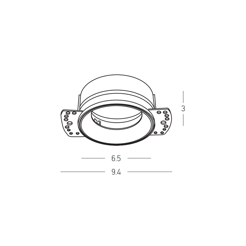 Sandy Black Trimless Recessed Spot GU10 IP44