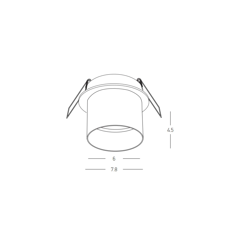 Matt Black Recessed Spotlight 1xGU10