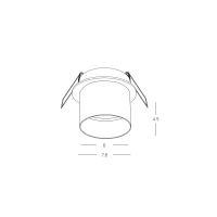 Matt Black Recessed Spotlight 1xGU10 - Image 2