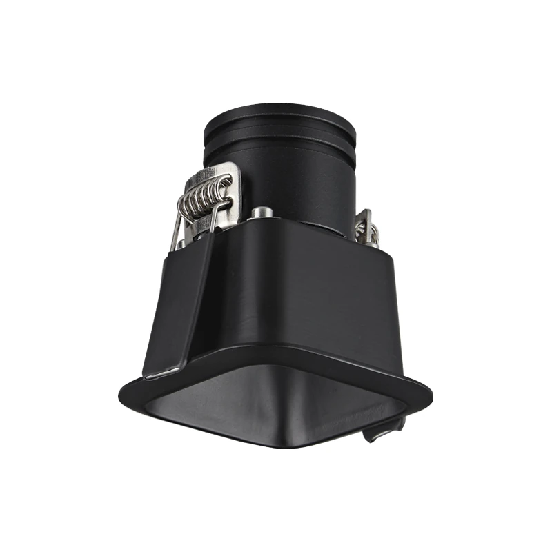 Recessed Square LED Spot 5W 3000K IP54 Matte Black