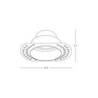 Trimless Recessed Spot 1xGU10 IP65 Matt White - Image 2