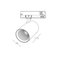 3-Phase Track Spot LED, 40W CCT, Matt Black - Image 3