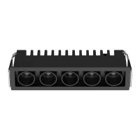 Recessed 5-Light LED Spotlight 12W, Matt Black, 3000K - Image 2
