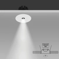 Įleidžiamas pakreipiamas LED taškinis šviestuvas X-Light 7W 3000K matinis baltas - Nuotrauka 3