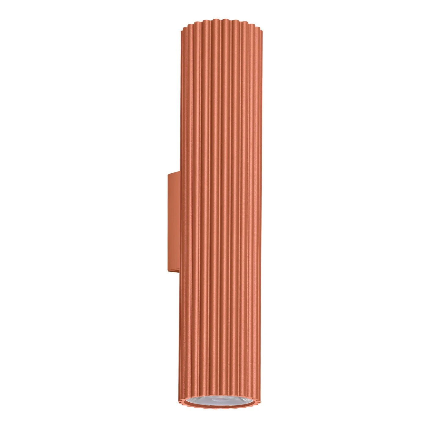 Wall lamp 30 cm/14W – cylindrical, red ochre, DALI/PUSH