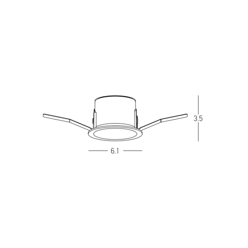 Recessed LED Downlight Frame, White Matt