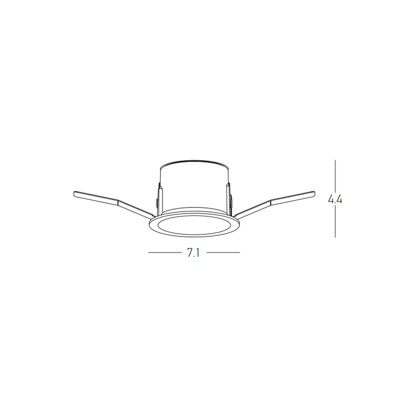 Recessed LED Downlight 15W, Matt Grey Finish