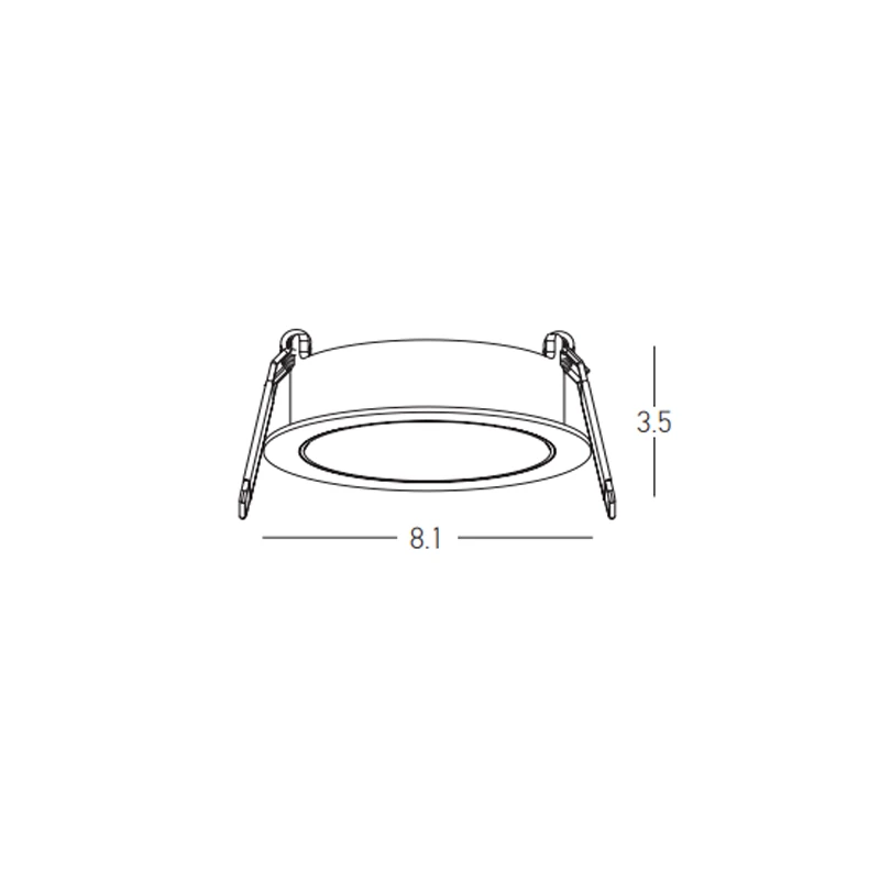 Recessed LED Downlight 15W, Sandy White Matt
