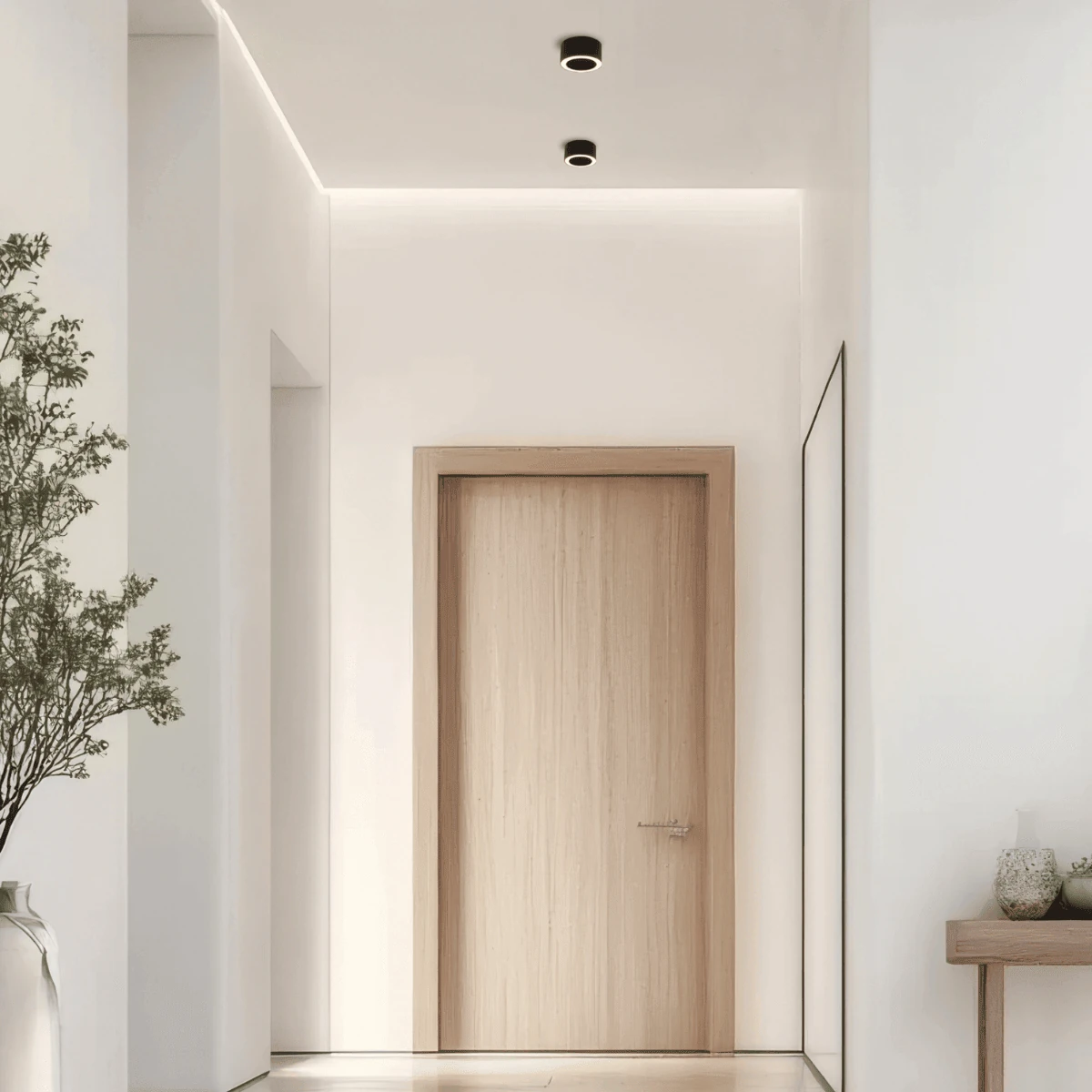 Paviršinis LED lubinis šviestuvas 7W 3000K matinis juodas