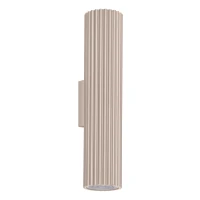Sieninis šviestuvas 30 cm – rifliuotas cilindras, pilkai ruda, DALI/Mygtukinis reguliavimas - Nuotrauka 1