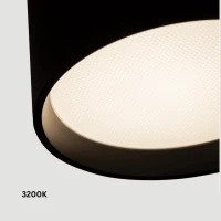 Paviršinis lubinis LED šviestuvas, 12W, CCT, matinės juodos spalvos - Nuotrauka 4