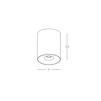 Grey Matt Surface Mount LED Ceiling Spot 10W 3000K - Image 3