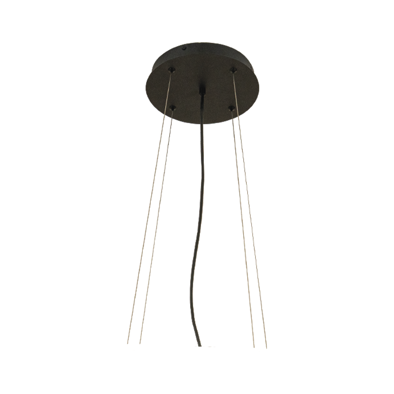 Suspension kit for round LED ceiling luminaires, sandy black, Ø22 cm, 200 cm cable
