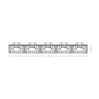 Trimless Recessed LED Profile Housing 5-Module White - Image 4