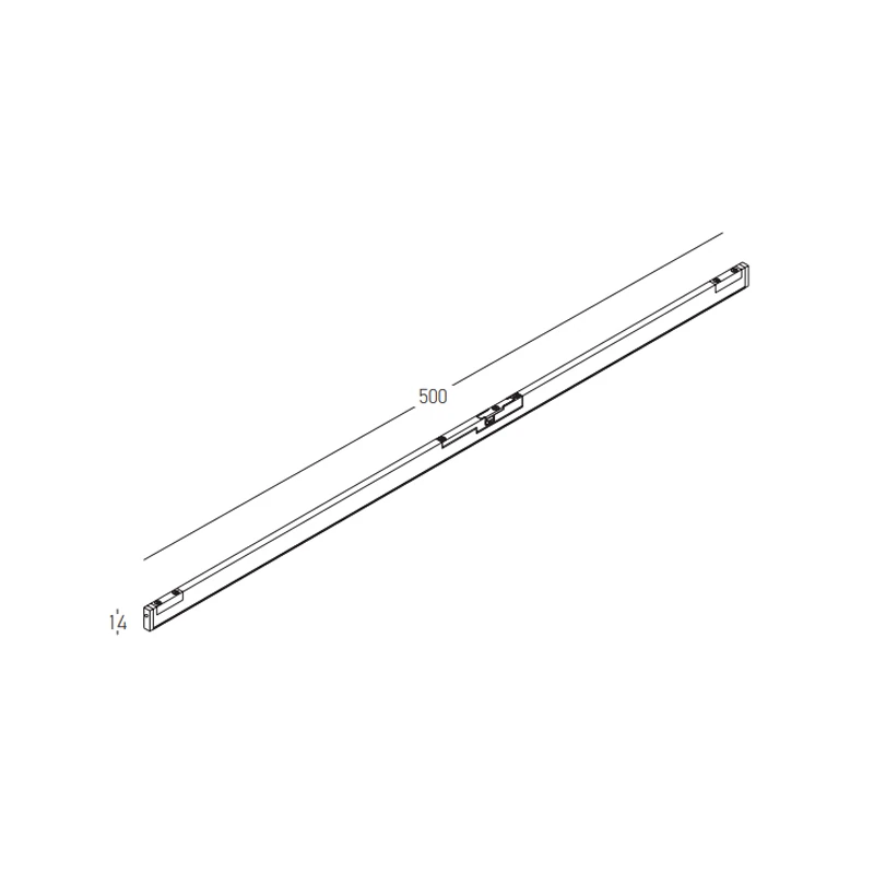 Linijinis magnetinis LED šviestuvas 8 W 3000 K, matinė balta