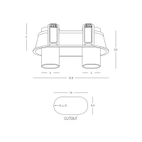 Recessed LED Double Spot, Tunable White, Matt White - Image 2