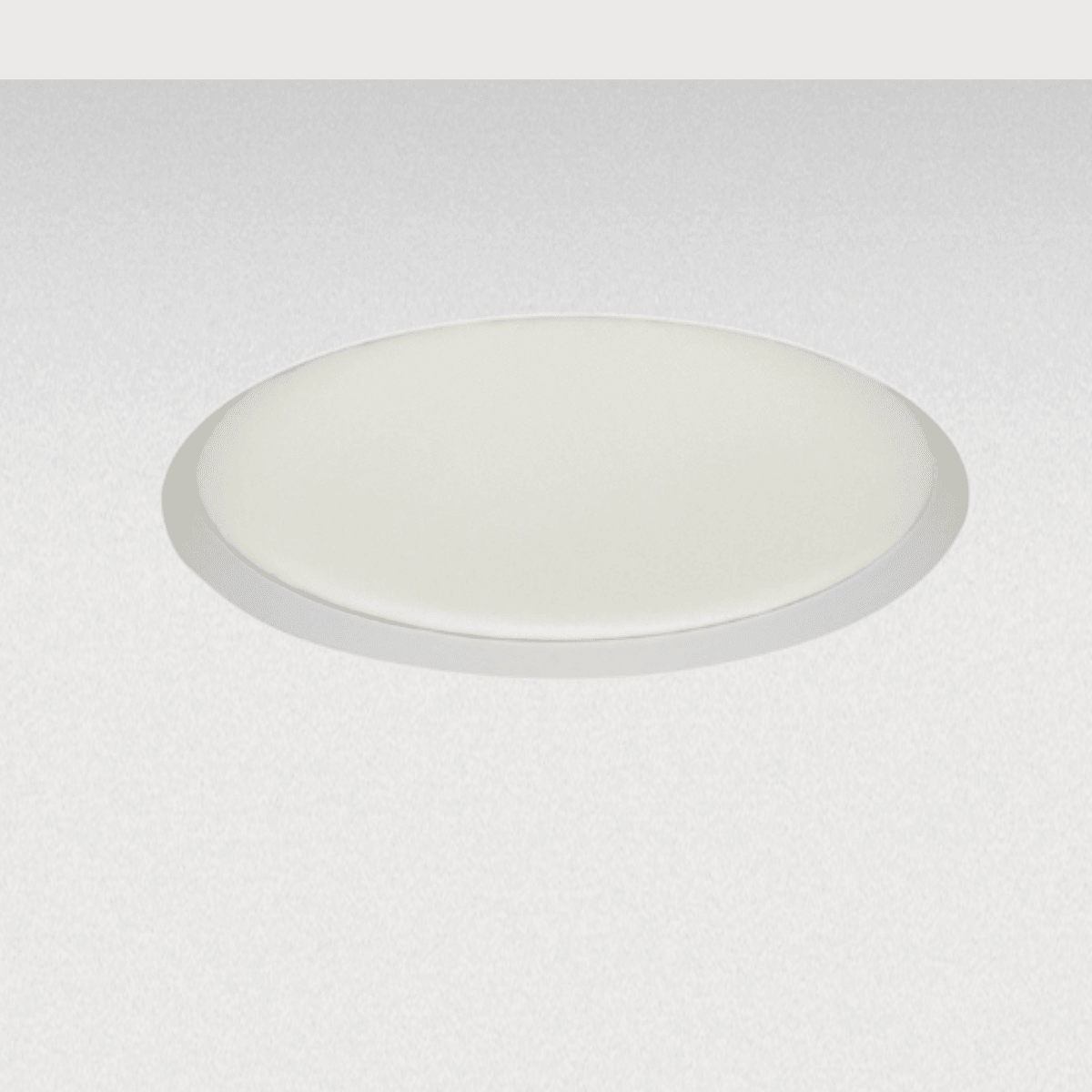 Trimless mounting frame for round 42 W LED luminaire, sandy white
