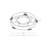 Recessed Trimless Spot Housing, White Matt - Image 4