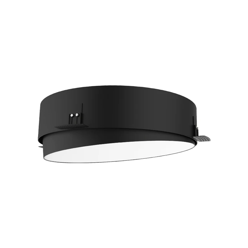 Berėmis įleidžiamas apvalus LED šviestuvas 36 W, smėlio juoda