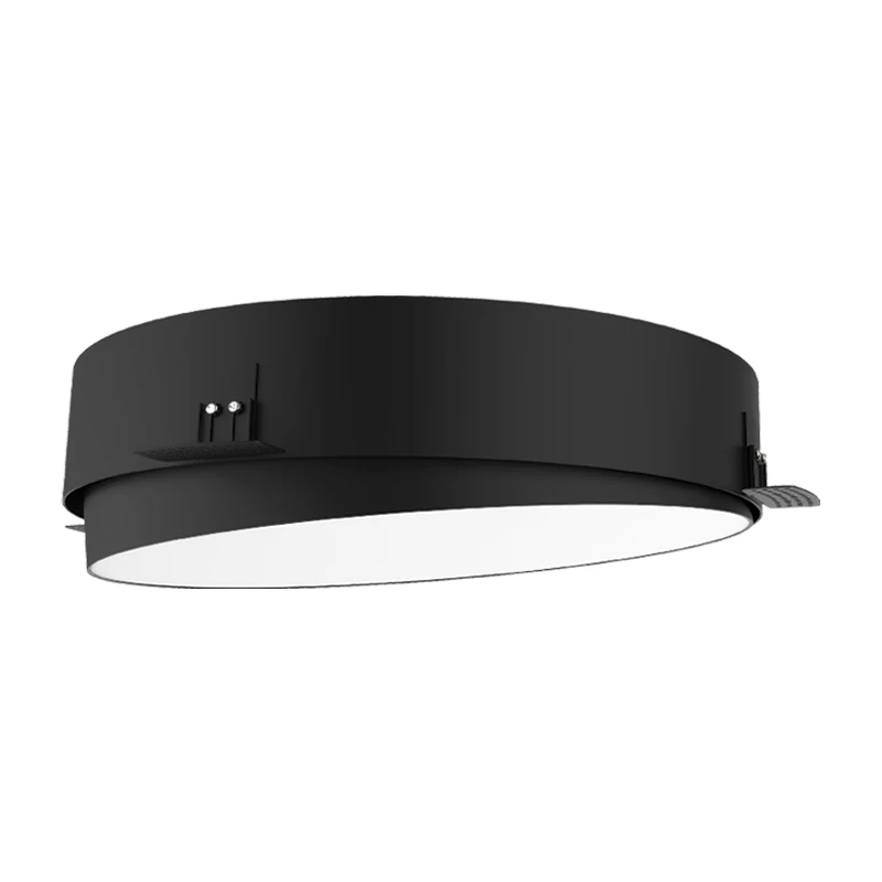 Įleidžiamas Reguliuojamas LED Šviestuvas 42W CCT, Matinis Juodas, Berėmis