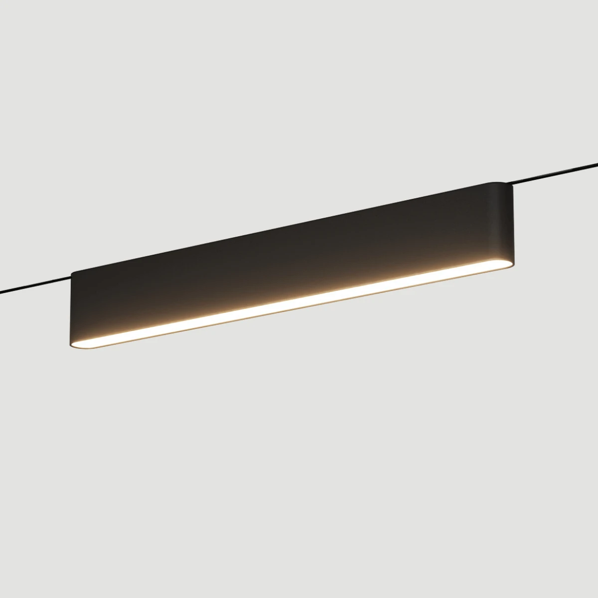 Linear Magnetic LED Track Light 10W 3000K, Dimmable Matt Black