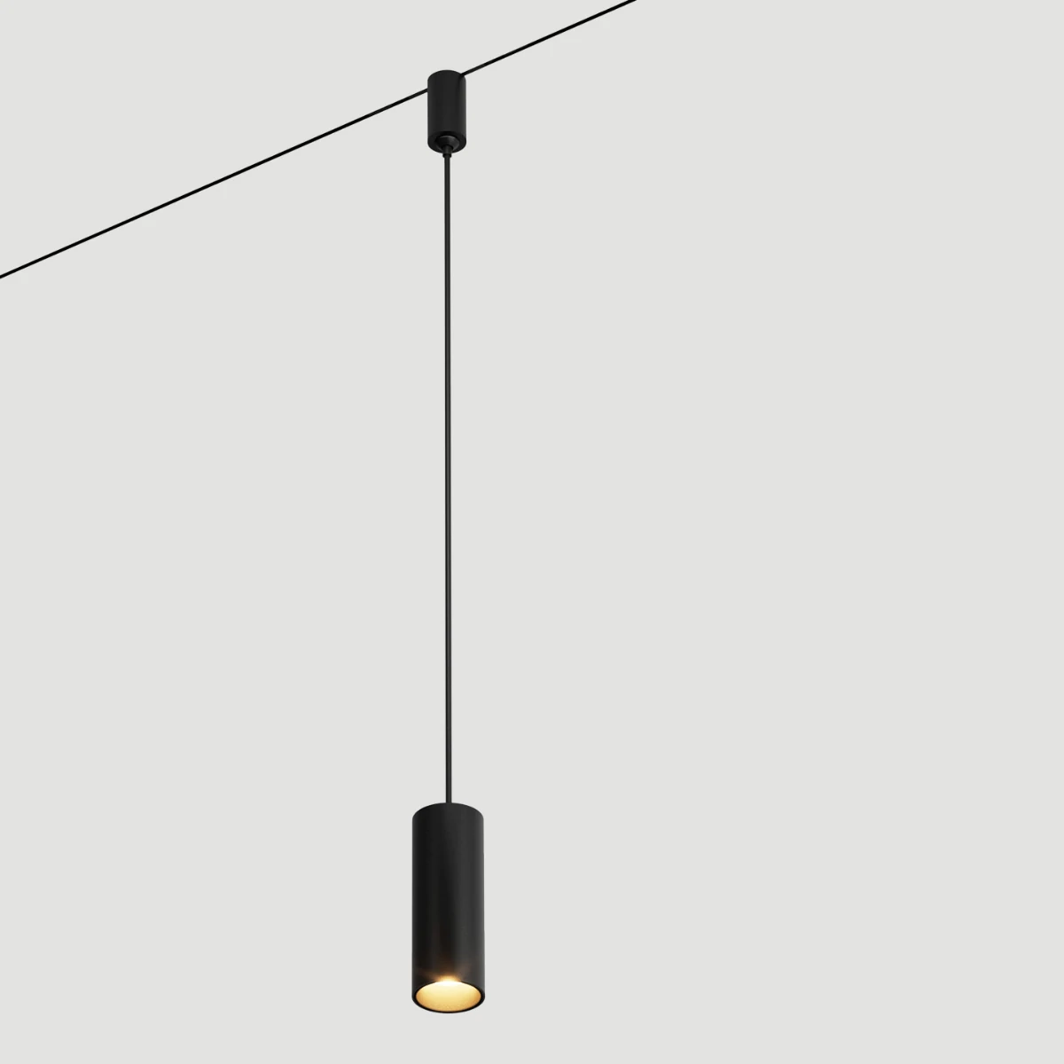 Magnetic Track Pendant Spot Light 7W 3000K Matt Black, 10cm