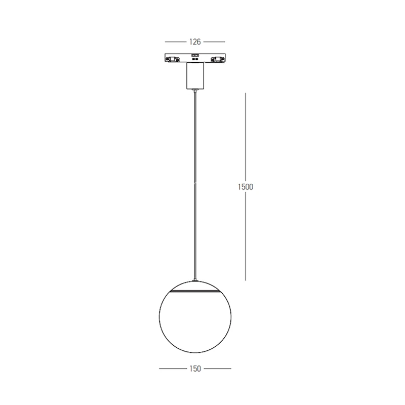 Magnetinis LED Pakabinamas Šviestuvas 10W 3000K Smėlio Juoda – Opalinis Rutulys
