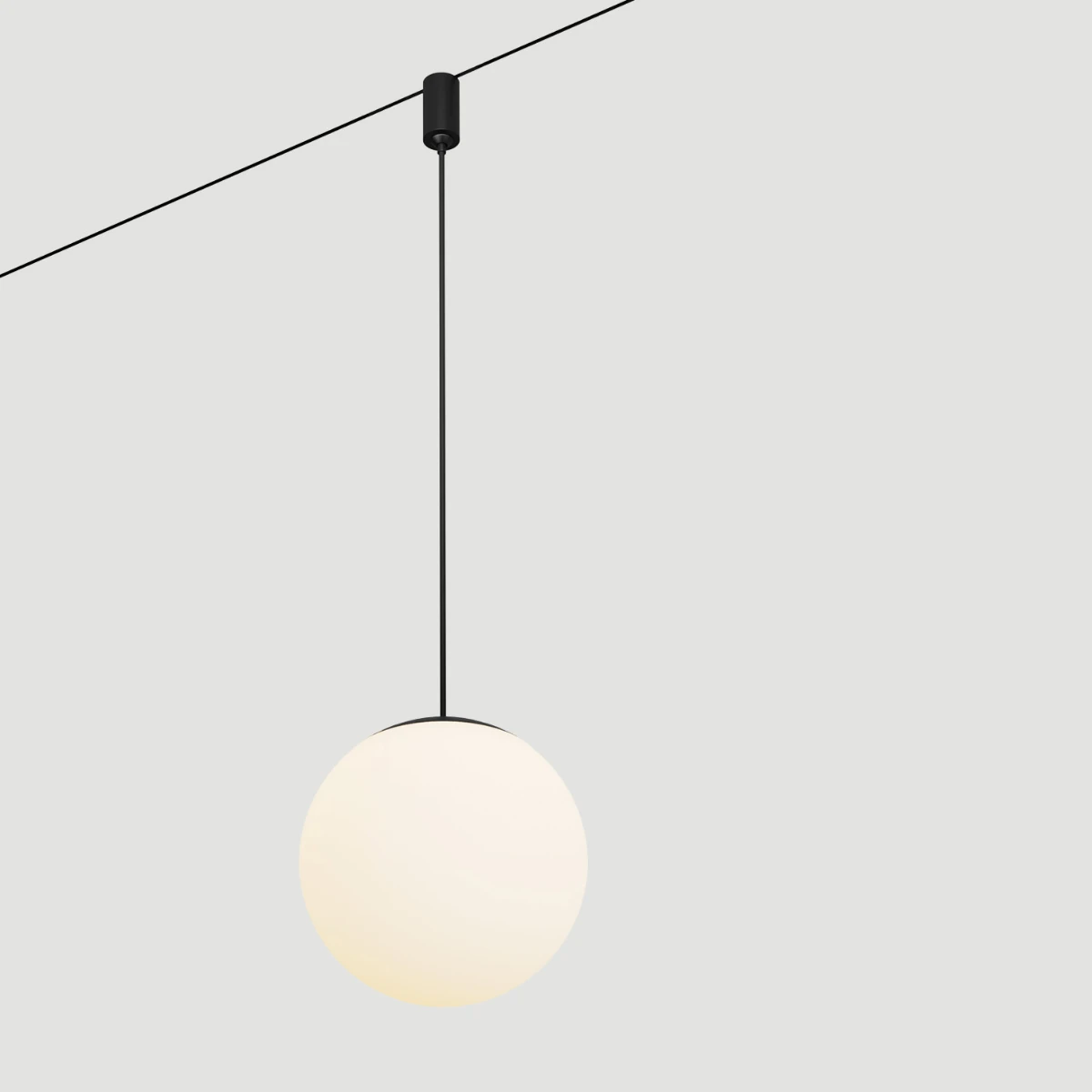 Magnetinis LED Pakabinamas Šviestuvas 10W 3000K Smėlio Juoda – Opalinis Rutulys