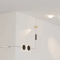 Linijinis taškinis magnetinis LED šviestuvas 10W 3000K juodas - Nuotrauka 2