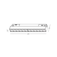Magnetinis LED šviestuvas su grotelėmis 8W CCT, aukso žalvario spalvos - Nuotrauka 3