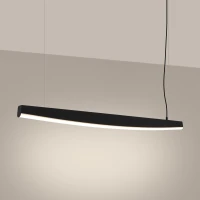 Pendant lamp 120 cm/22W – linear, black, warm white LED - Image 4